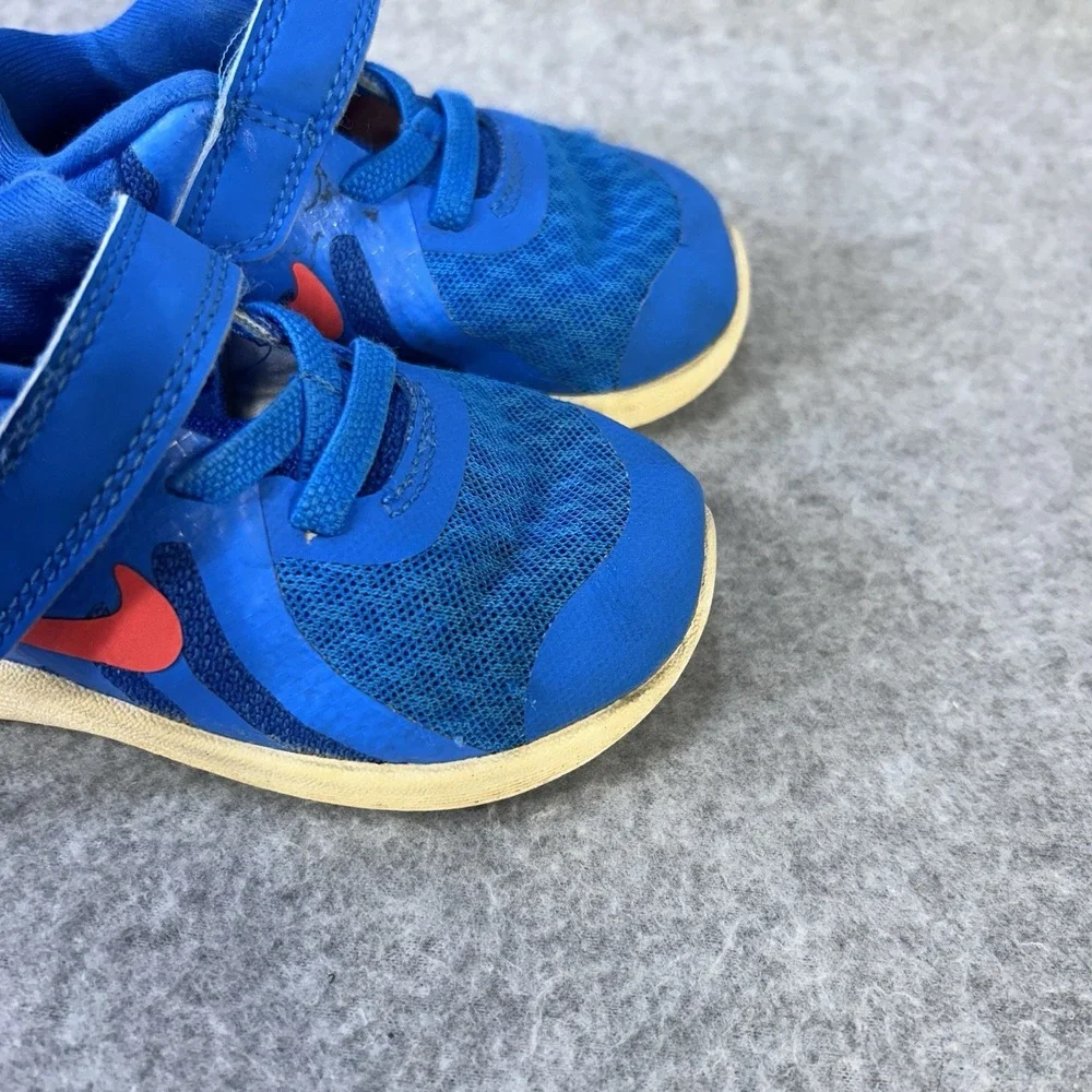 Nike Revolution 4 TDV Toddler Shoes Size 6C Blue Pink Hook Loop BV6285-400